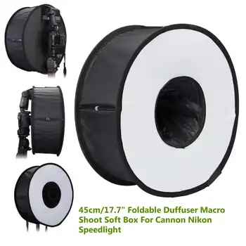 

45cm Ring Softbox Speedlight Round Style Flash Light Shoot Soft Box Foldable Soft Flash Light Diffuser Camera Photographic Prop