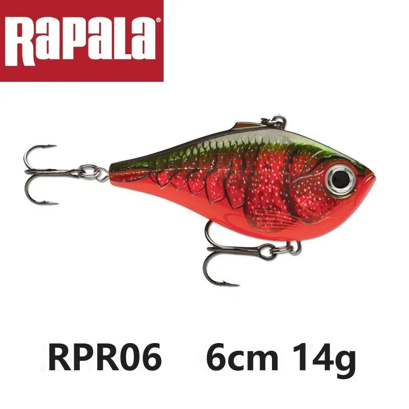 Рыболовная приманка Rapala Rippin Rap Rpr06 Vib 60 мм 14 г искусственная с 2 крючками твердая