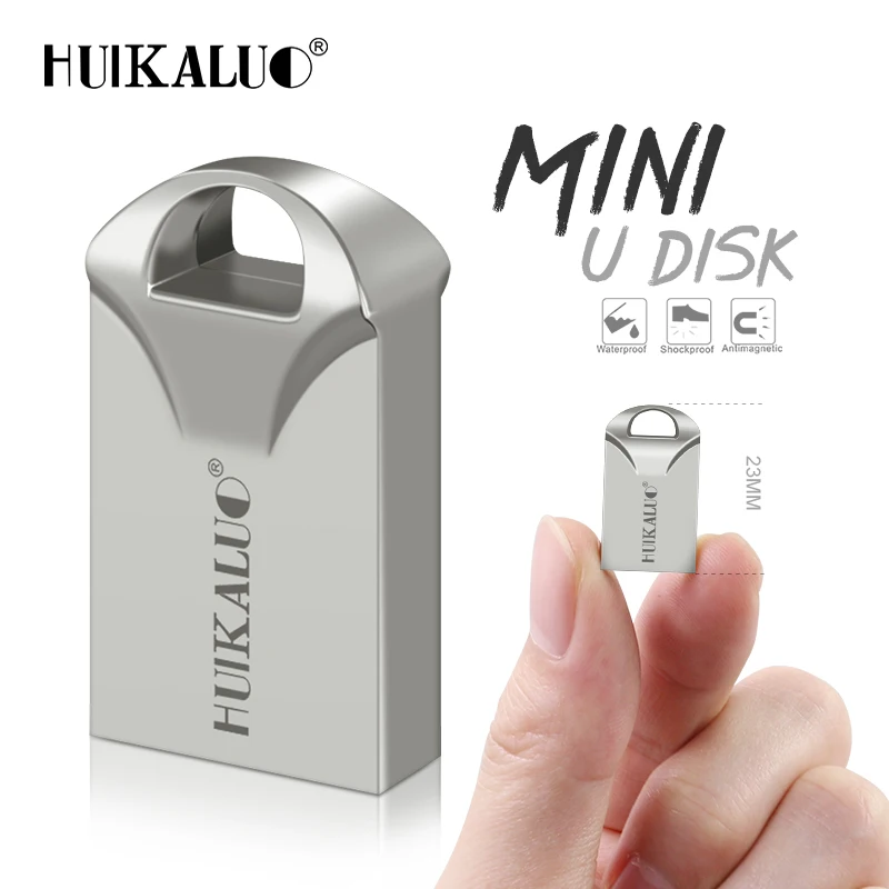 Мини металлический Флешка 64 ГБ USB флэш накопитель 32 Гб USB2.0 карта памяти
