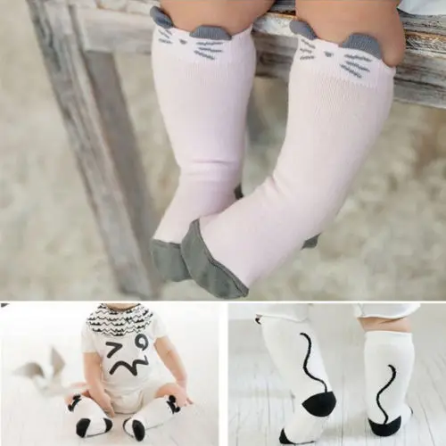 

US Lovely Baby Infant Toddler Children Kid Girls Cotton Knee High Socks Leggings