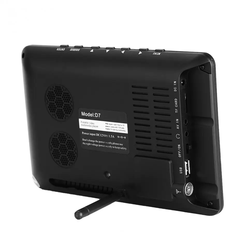Leadstar 7 дюймов ТВ цветной TFT DVB-T-T2 цифровой аналоговое телевидение 800x480 разрешение портативный светодиодный ТВ Поддержка USB TF карта