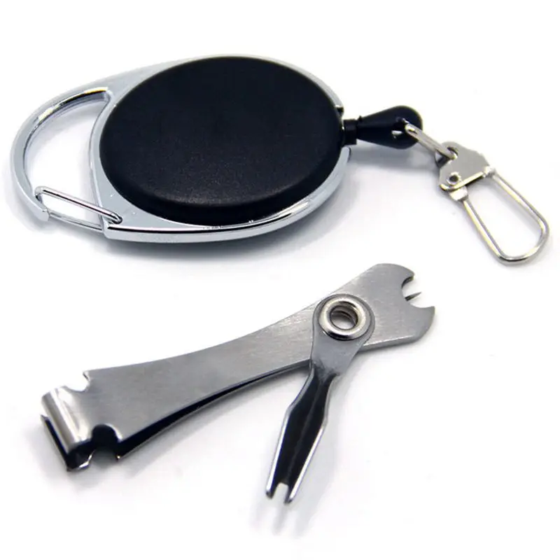 

Quick Knot Tool Fishing Nipper Fly Line Cutter Clippers Tie Fast Nail Knot Tying Tool WITH Zinger Retractor Snips Tackle