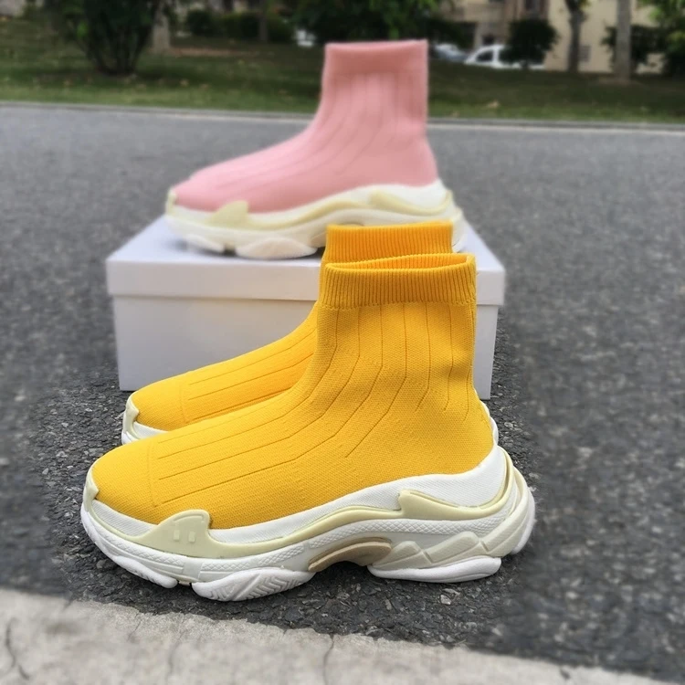 Plataforma Otoño Botas Slim Tobillo Roma Fresco as Nuevo Las Zapatillas As Show Invierno Moda Deporte Tejer Altas Calcetín Estilo Señoras Show 2018 Mujer De WA7XcX