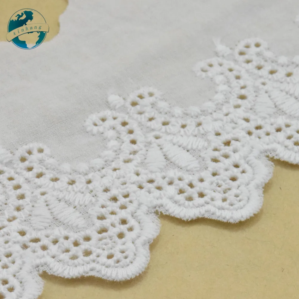 100% 면 자수 프렌치 레이스 리본 원단, Guipure Diy 트림, 워프 뜨게 재봉 의류 액세서리, 폭 5.5cm, 3241
