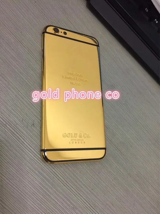 Средняя рамка задняя дверь корпус для телефона 6/6s plus 24k настоящее золото крышка