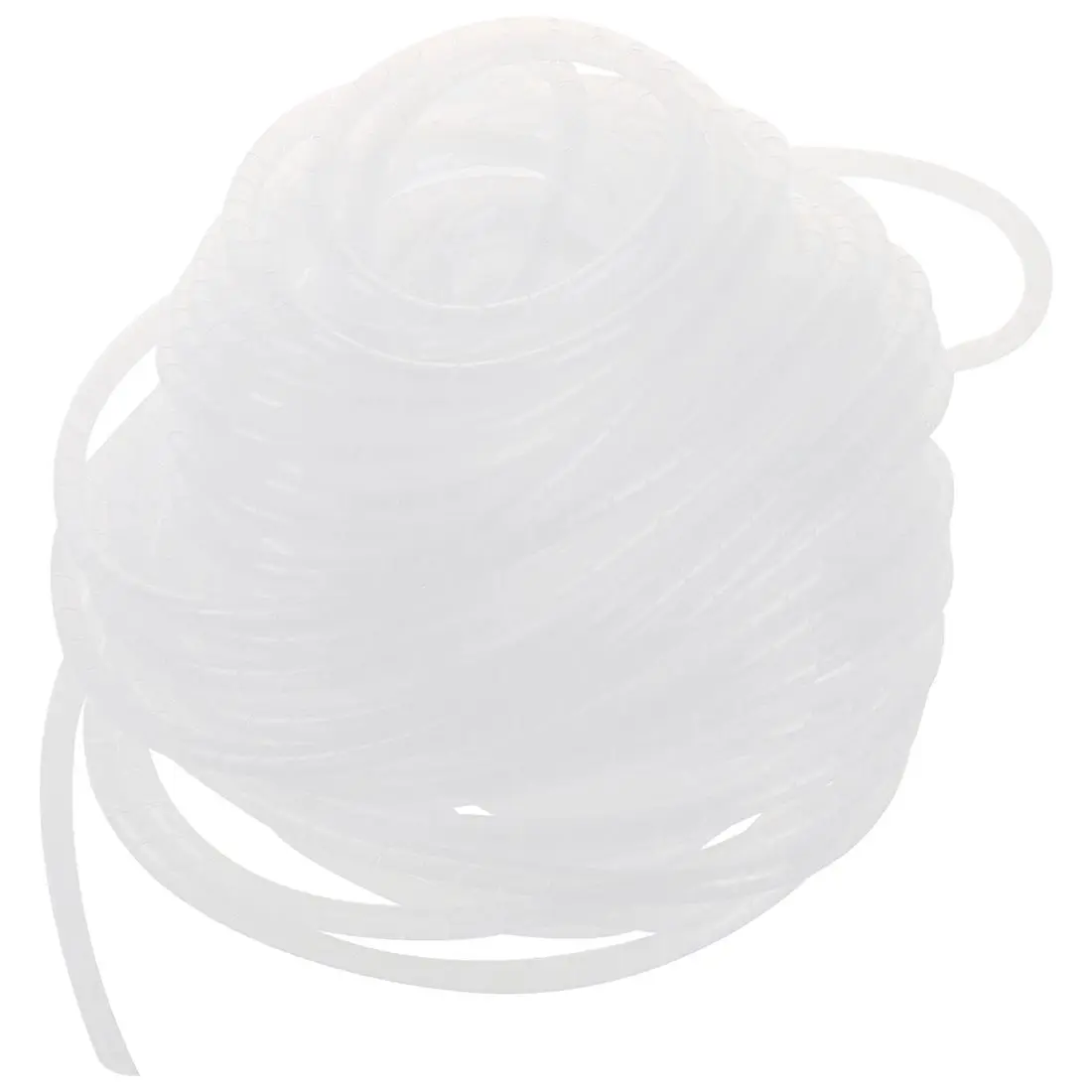 

66 ft PE polyethylene spiral cable wrap tube white 6 mm diameter