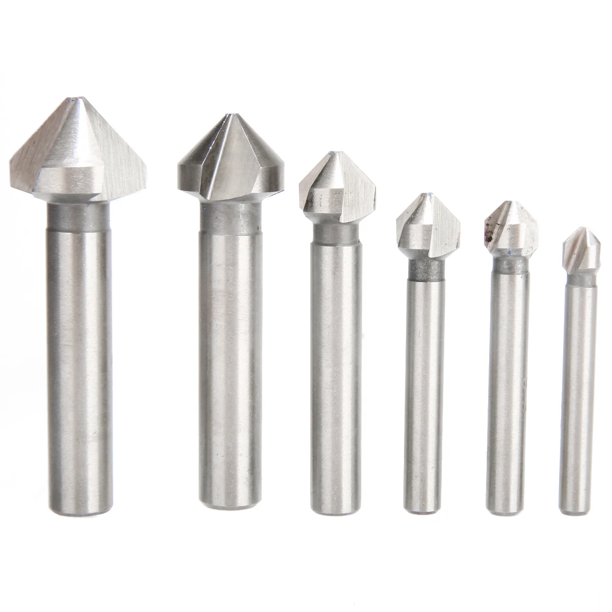 

6Pcs High Strength Countersink Deburring Drills HSS Countersink Countersunk Deburring Drills Tapered For Metal Wood