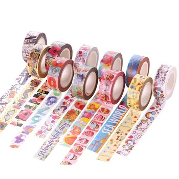 

Creative Kawaii Colorful Masking Tape Cute Cartoon DIY Decoration Handbook Diary Paper Washi Tape Stationary Sticker 02401