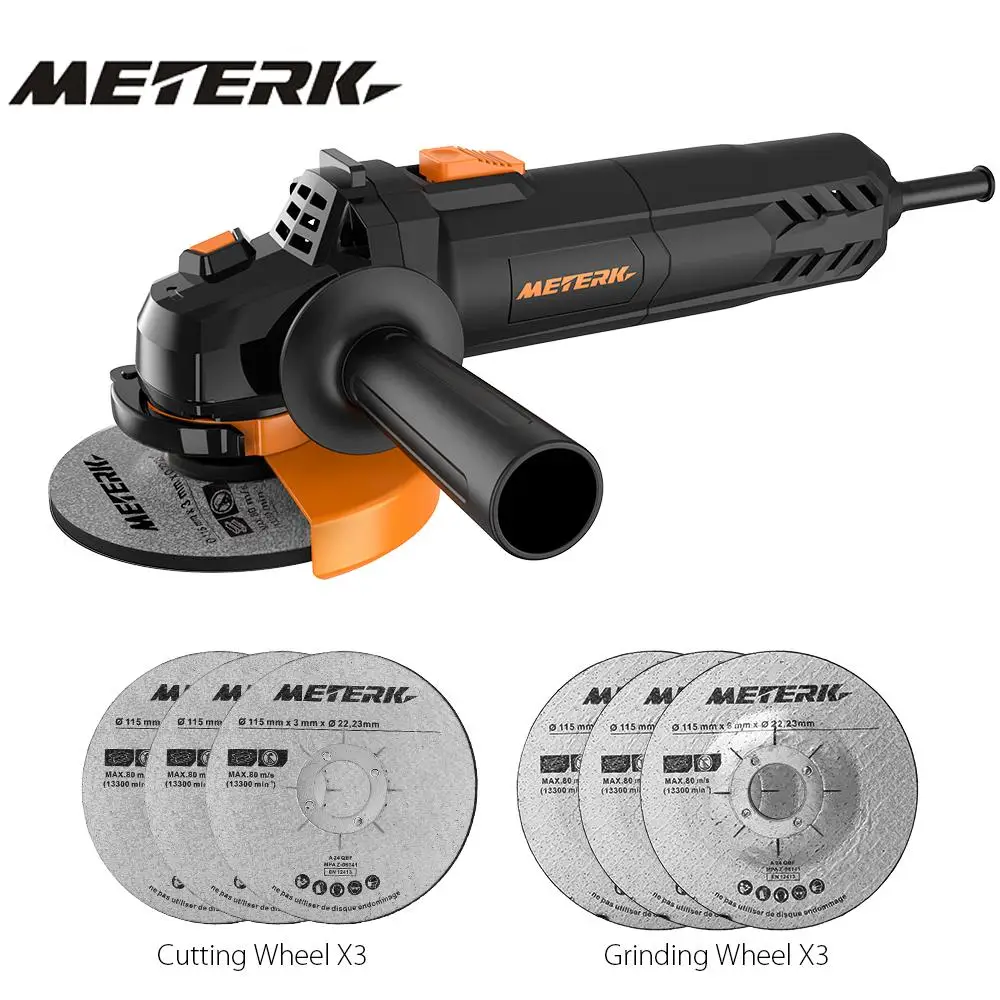 Meterk Angle Grinder 750W 4 1/2inch grinding machine with 115mm 3