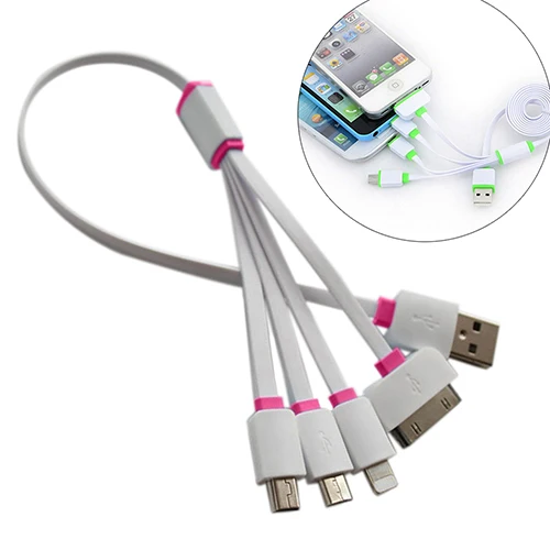 4 في 1 المصغّر usb متعددة الوظائف كابل الشاحن ل فون 4/4 S/5/5 S/5C/ 6 الروبوت