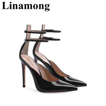 

2019 Newest Rome Stylr Buckle Strap Sexy Pointed Toe And Thin Hihg Heel Summer And Spring Women Sandals
