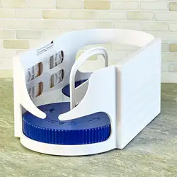 Двойной ролик вращения коробка для хранения ванная комната Multi-function Rack шарнирный Органайзер кухня стойки