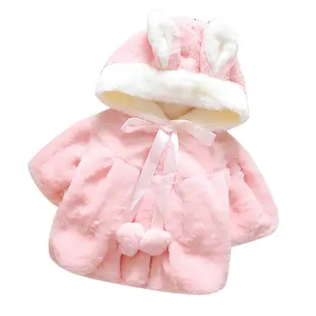 

Kidlove Newborn Baby Girls Coat Fleeced Cloak Jacket Winter Warm Cute Hooded Outwear for Kids