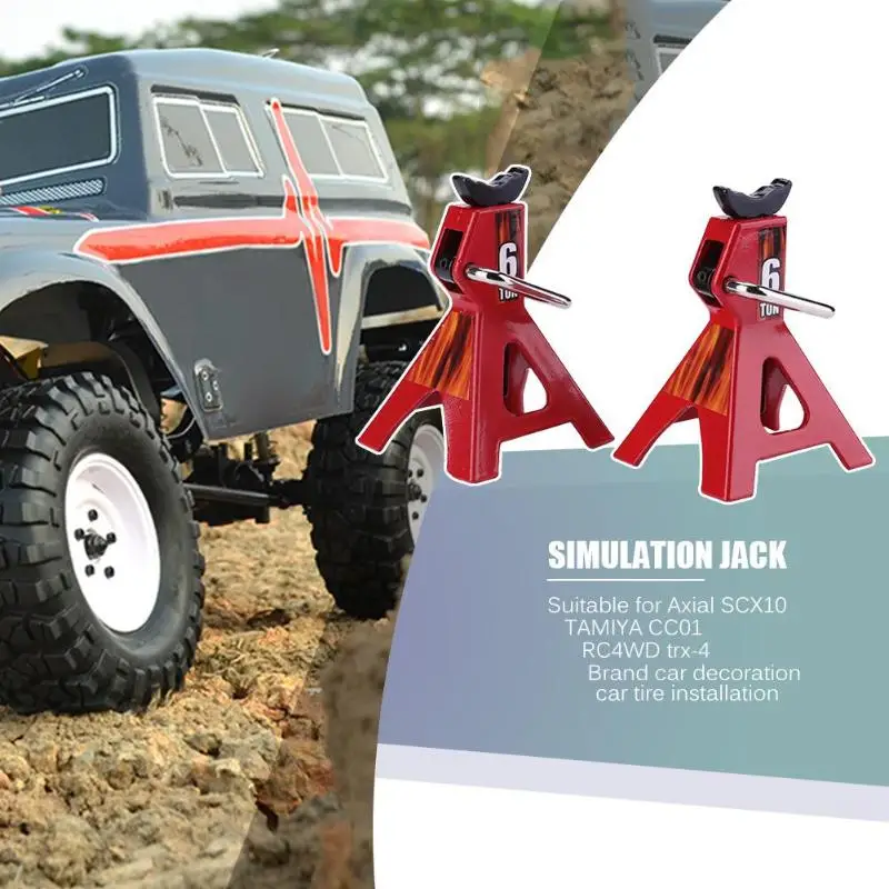 

2pcs Metal Jack Stands Repairing Tool for 1/10 RC Crawler for Axial for SCX10 for Trx-4 RC Cars Accessories RC Toys Gifts
