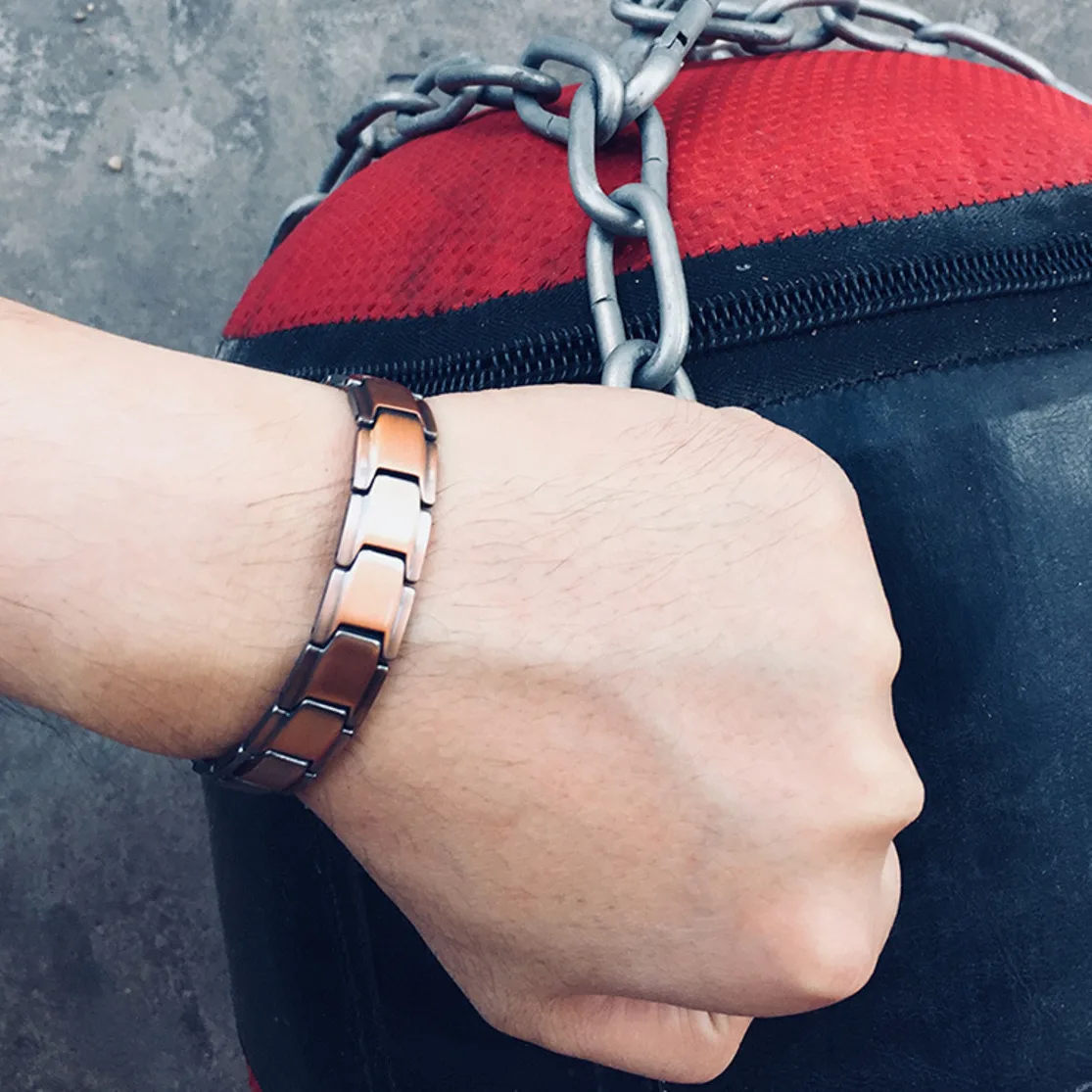 

Red Copper Bio Men Healthy Bracelet Clasp For Germanium Magnetic Health Bracelets Pulseira Masculina Pulceras Para Hombre