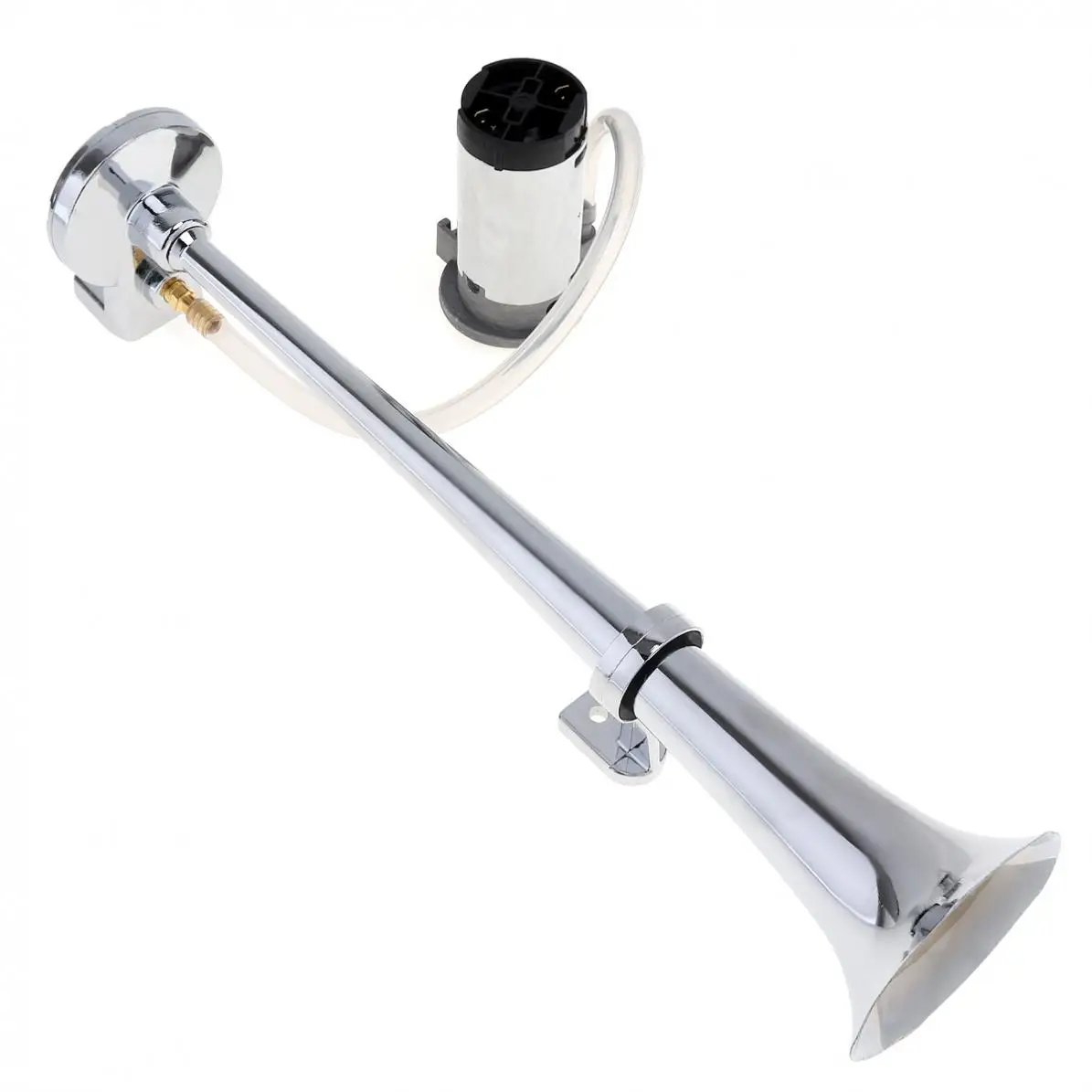 17 Inch 150DB Super Loud 12V Single Trumpet Car Auto Air Claxon Horn Compressor Kit for Car Truck Boat Motorcycles