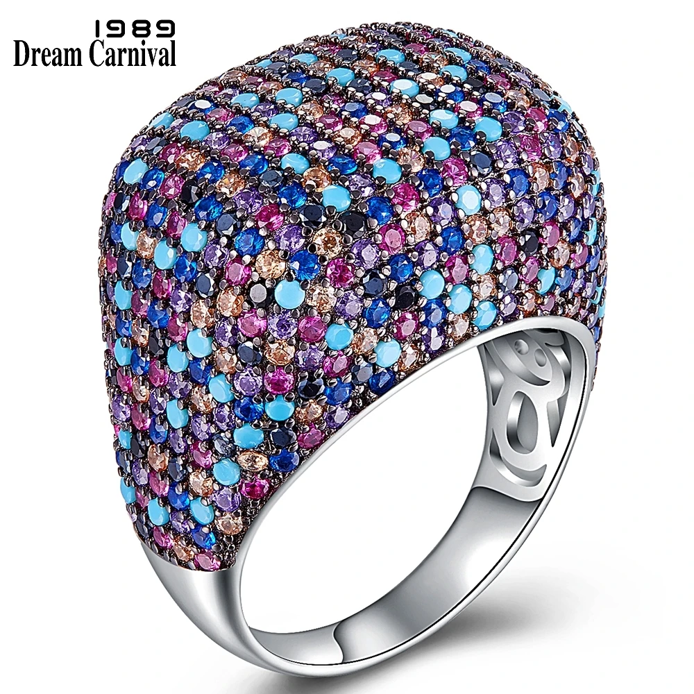 DreamCarnival 1989 Recommend High Square 925 Silver Rings for Women Weddding Anniversary Must Have Luxury Zircon Ring SJ31022RB