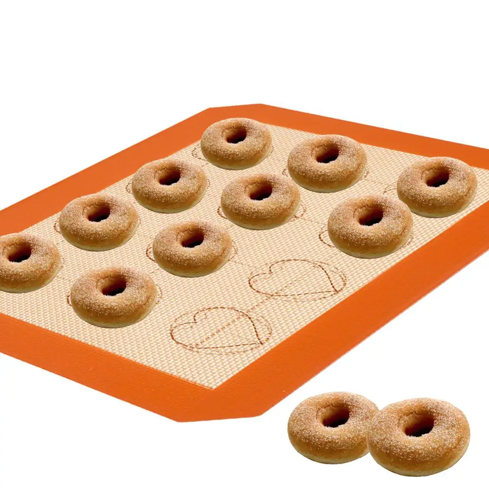 Bluedrop silicone baking mats macaron baking sheets non stick oven liner food grade sugar sheet for quarter size pan 21x29.5cm
