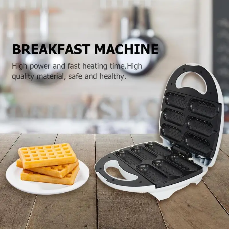 

220V Electric Waffles Maker Electric Sandwich Cake Oven Breakfast Machine Mini Grilling Toaster Panini Baking Plates