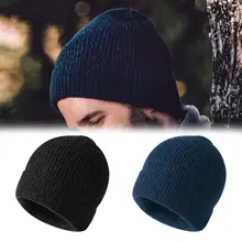 Теплая спортивная вязаная шапка зима, шапка для бега с отворотами, шерстяная теплая шерстяная шапка для мужчин и женщин, уличная Лыжная шапка