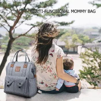 

FashionWomen Mummy Nappy Bag Solid Maternity Waterproof Polyester Zipper Diaper Backpack Baby Care Mummy Baby Nursing Backpack