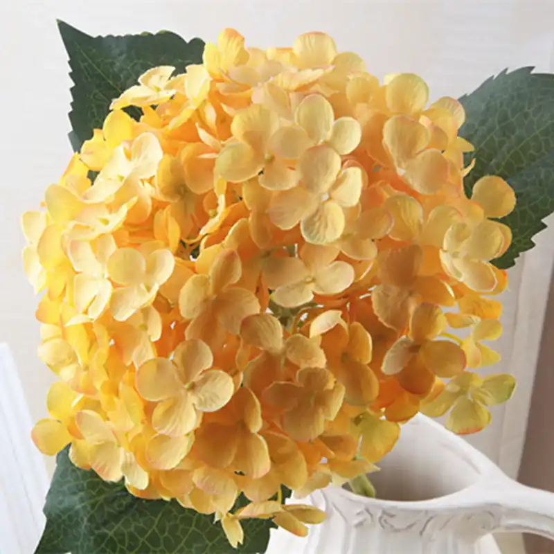 Simulation Fake Hydrangea Heads Silk Flower Bud Bouquet Party