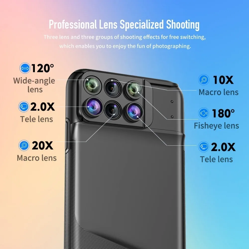Чехол для iPhone Xr Xs Max с широкоугольным макро объектив \