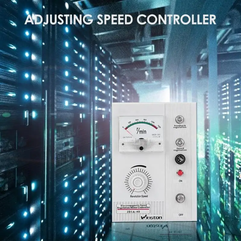 

AC 220V DC90V Electromagnetic Motor Speed Controller Pinpoint Speed Regulator Clear the operation panel With Speed control knob