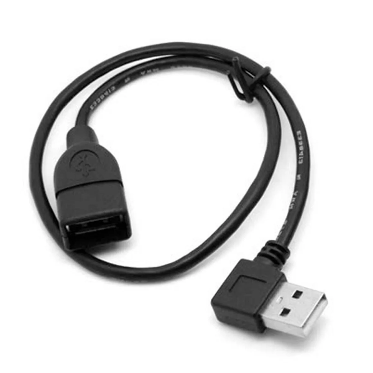 Zihan USB 2,0 A Тип Мужской левый Угловой 90 градусов к женскому удлинительному кабелю 480 Мбит/с 40 см