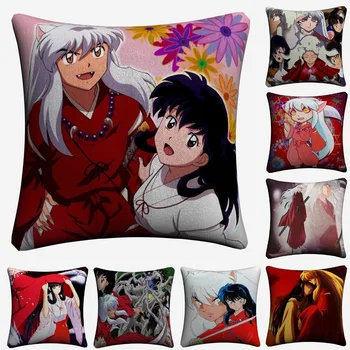 

Inuyasha Kagome Classic Anime Decorative Pillow Covers For Sofa Home Decor Linen Cushion Case 45x45cm Throw Pillow Case Almofada