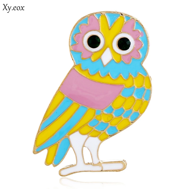

Terreau Kathy Vintage Colorful Owl Brooch Pin Enamel Animal Brooches For Women Fashion Accessories Jewelry