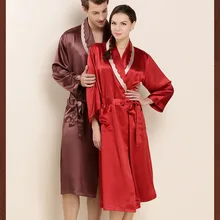 Супер класс женский шелковый халат Натуральный китайский шелк Женские платья Свадебные платья 19 Momme с длинным рукавом сексуальные мужские пижамы халат