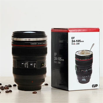 

Hot sell Novelty Christmas Gifts Camera milk Cup Coffee Travel Mug New Coffee Lens Emulation Camera Mugs Beer Cups 400 ml