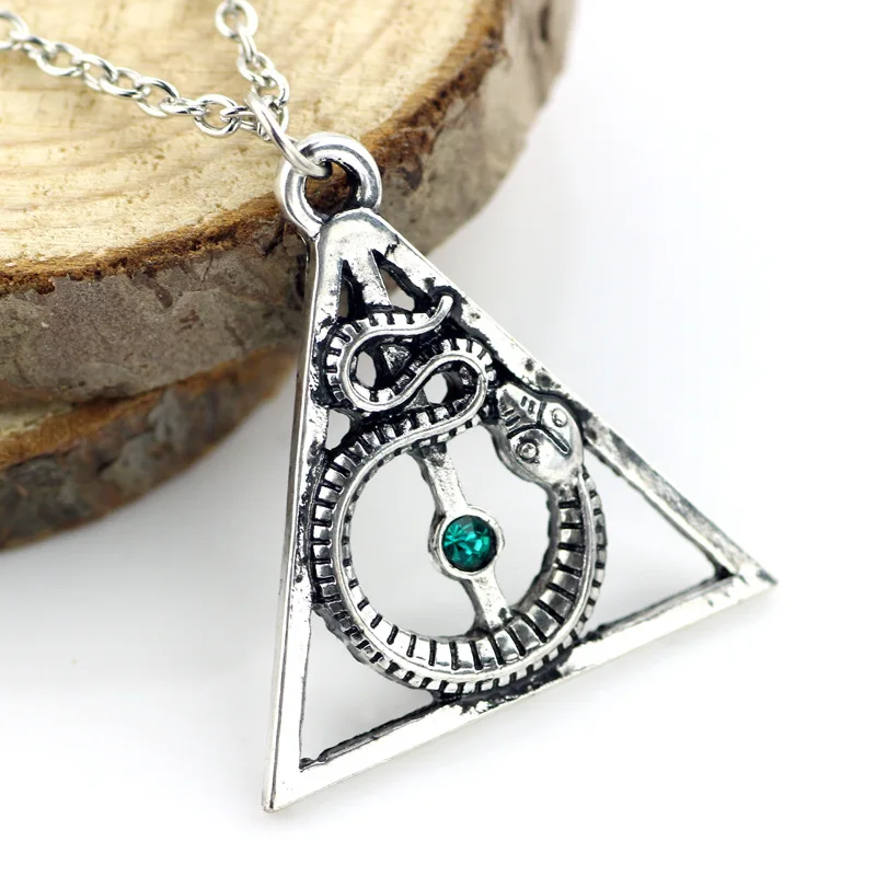 

OHCOMICS Harri Potter Hogwarts Gryffindor Slytherin the Deathly Hallows Metal Necklace Pendants Ornament Necklaces Gifts For HP