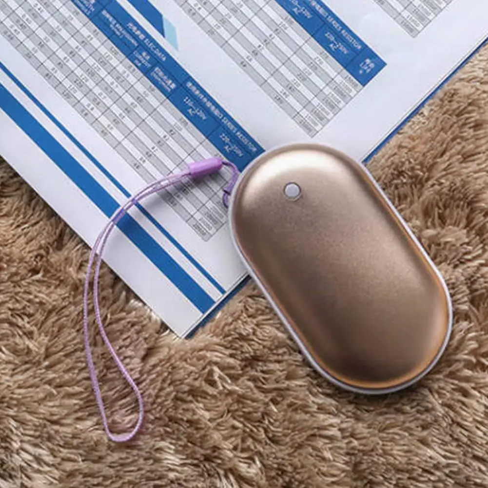 Adoolla 5200 мАч USB аккумуляторная 2 в 1 электрическая грелка для рук Мини галька