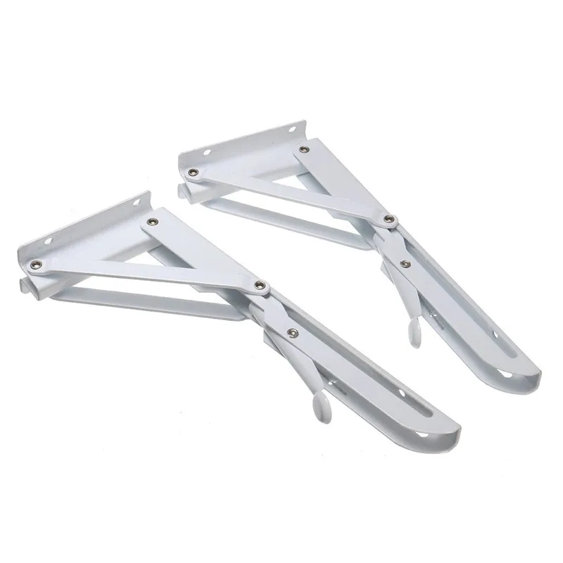 2Pcs Triangular Folding Bracket Metal Release Catch Support Bench Table Folding Shelf Bracket Home