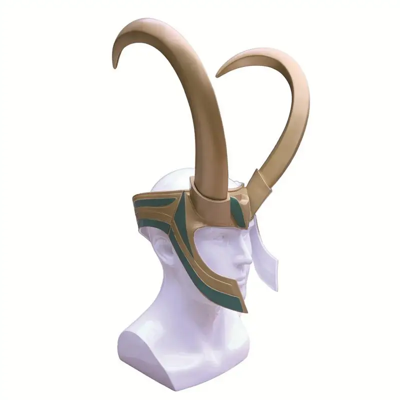 

Golden Horn Helmet Mask Halloween Cosplay For Adult PVC Party Half Face Mask Party Supplies
