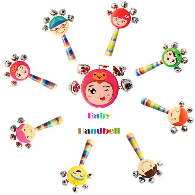 

PUDCOCO Cute Random Color Lovely Musical Handbells Developmental Baby Toys Kids Rattle Bed Bell Handbell