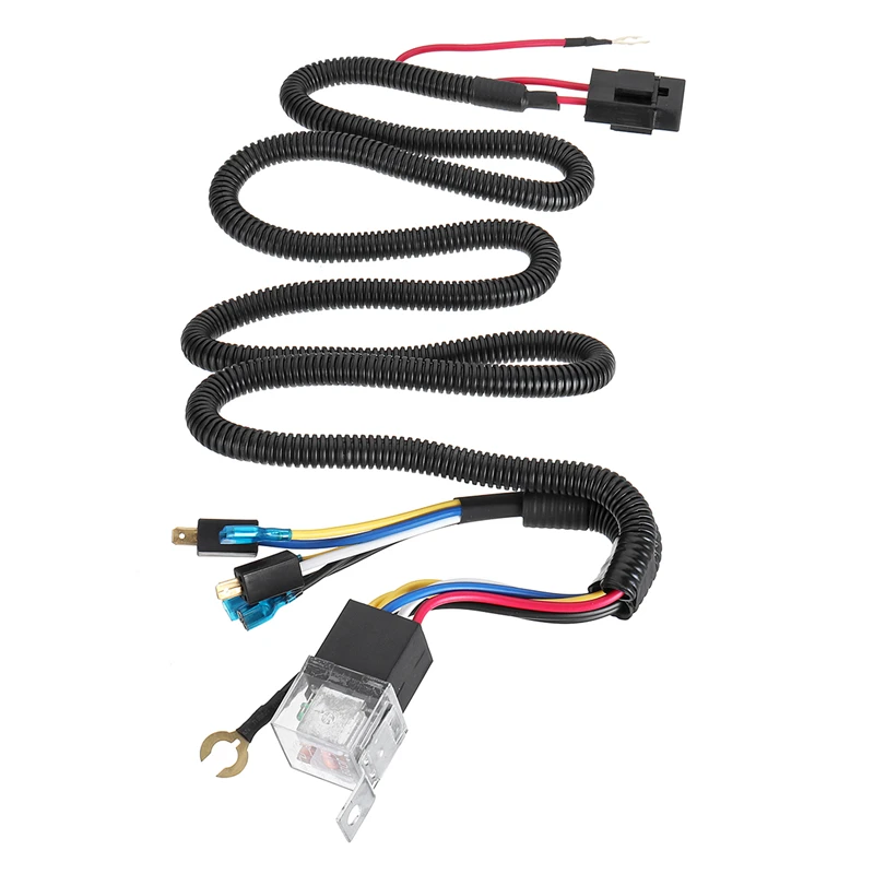  Hot Sell 12/24V 40A Electric Horn Relay Wiring Harness Kit For Grille Mount Blast Tone Horns Car Hi
