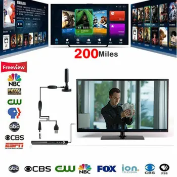 

Hot 2019 200 Mile Range Antenna TV Digital HD Skywire 4K Antena Digital Indoor HDTV 1080p