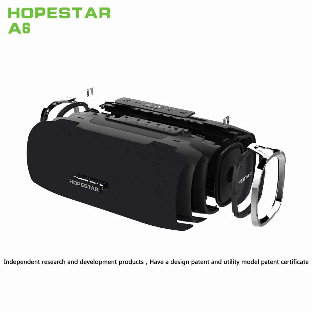 HOPESTAR A6 Bluetooth динамик Портативный беспроводной громкий динамик звуковая система 3D стерео портативный Настольный водонепроницаемый большой внешний аккумулятор Саундбар