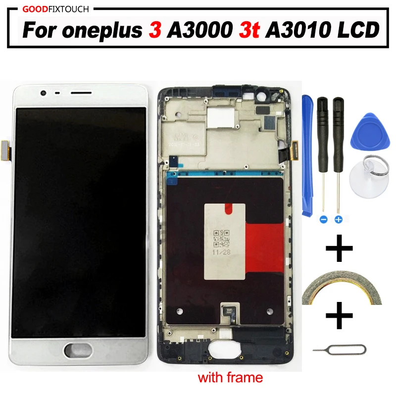 High quality Oneplus 3T LCD Display Touch Screen Digitizer Assembly Replacement Accessory For Oneplus3 A3010 A3000 three | Мобильные