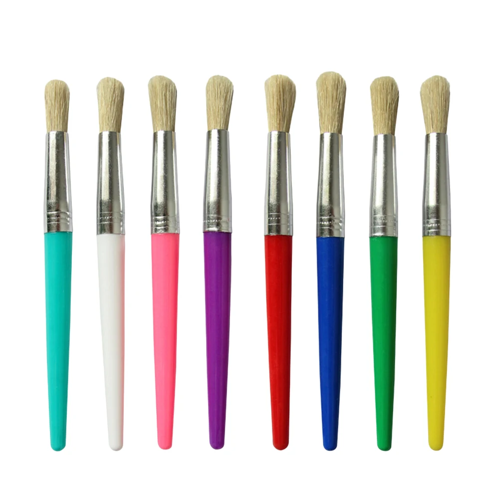 

Pack of 16 Painting Brushes Set Assorted Practical DIY Craft Candy Color Watercolor Oil Painting Gouache Paint Brushes