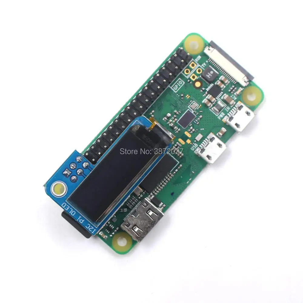 10 шт./лот PiOLED I2C 0 91 дюйма OLED 128x32 SSD1306 синий для RPI Raspberry Pi 1 B + 2 3 и Zero DIYmall|Модули умного