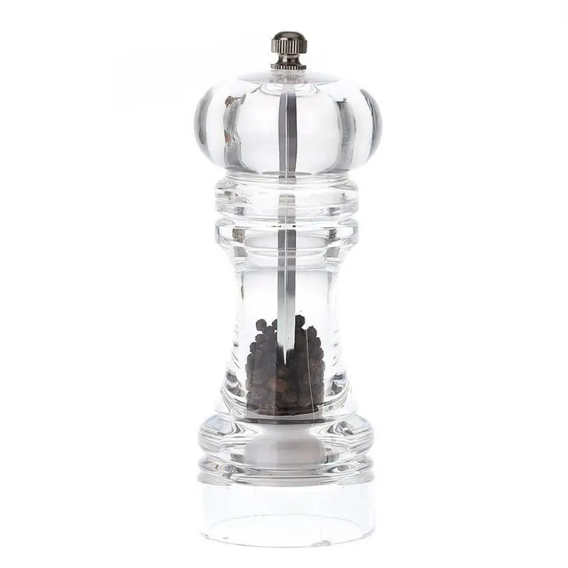 New Kitchen Salt Pepper Grinder Acrylic 304 Stainless Steel Manual