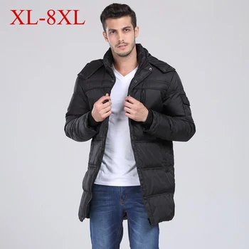 

10XL 8XL Winter Men's Jacket Thick White Duck Down Warm men Coat Quality And Comfortable Outerwear Winter Men Long Coats Parka