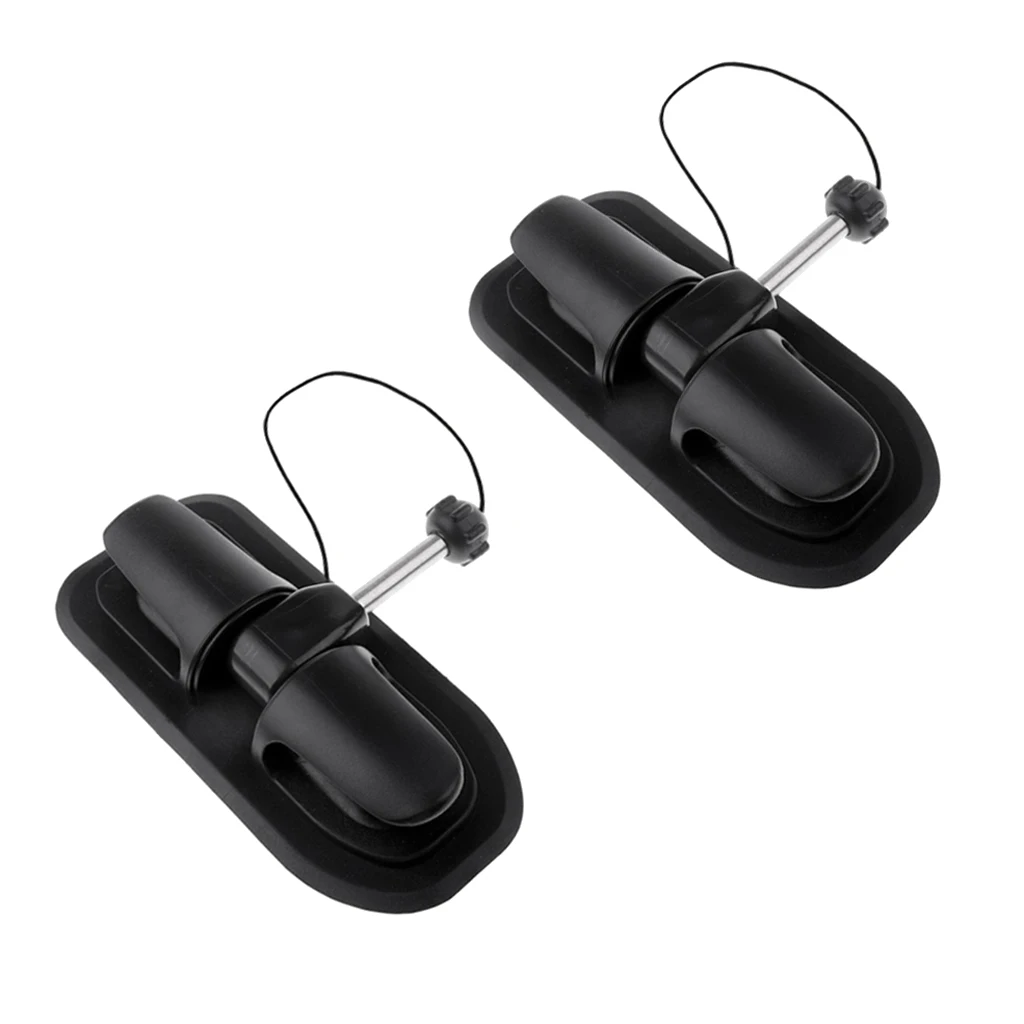 

Pack 2 Black Kayak Oar Lock Patch Mount Marine Kayak Canoe Raft Watercraft Parts