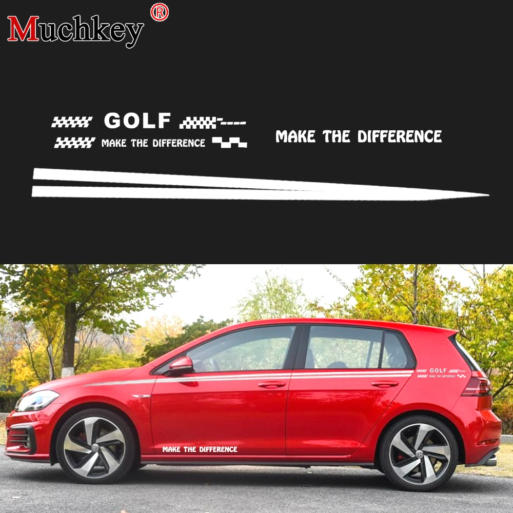 Автомобильная наклейка для Volkswagen Golf боковая на кузов автомобиля Наклейка