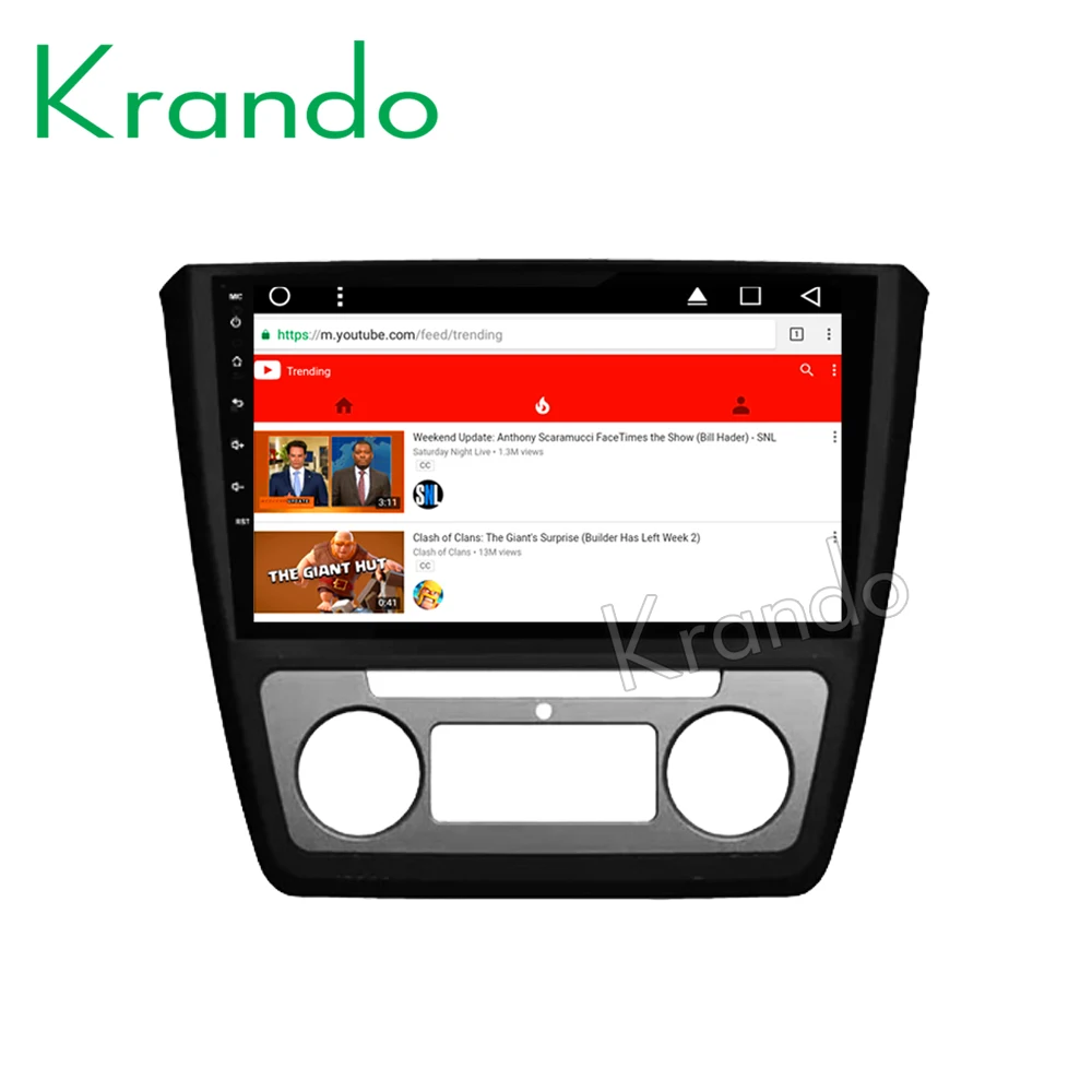 Best Krando Android 8.1 10.1" IPS Full touch car Multmedia system for Skoda YETI 2009-2013 audio player gps navigation wifi 2