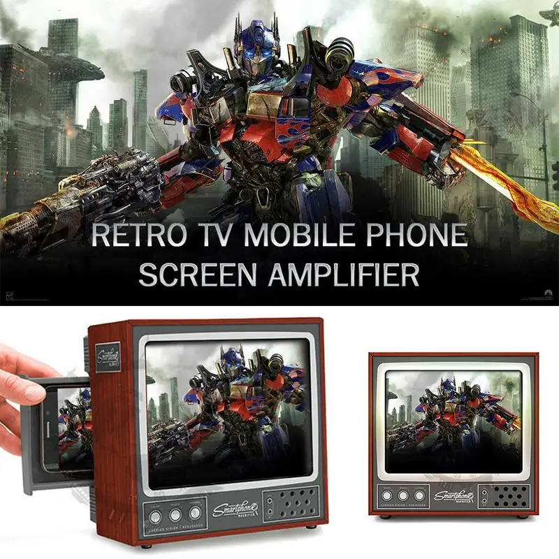 TV Screen Amplifiers Eye Protection DIY Folding Cardboard Retro TV Mobile Phone Screen Amplifier Projection Accessories